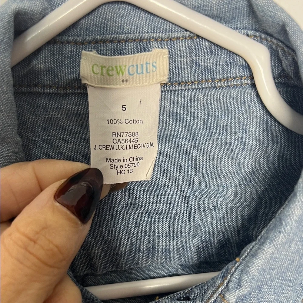 Crewcuts by J.Crew Girls Denim Shirt Dress – Size 5